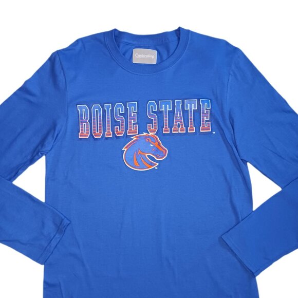 Boise State Broncos Mens T Shirt Size S Blue Long Sleeve NCAA Tee - Picture 1 of 5